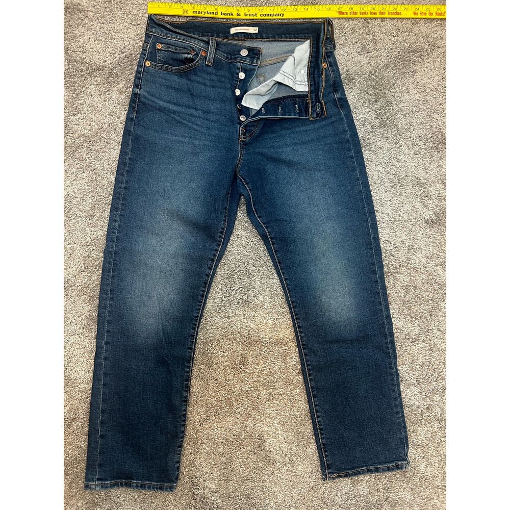 Levi’s Wedgie Straight Size 32 Button Fly Inseam 28 Jeans Pants - Picture 2 of 5